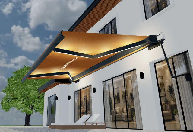 3D view of a configurable pergola used to explain Portugal: custom 3D configurator software and rollout.