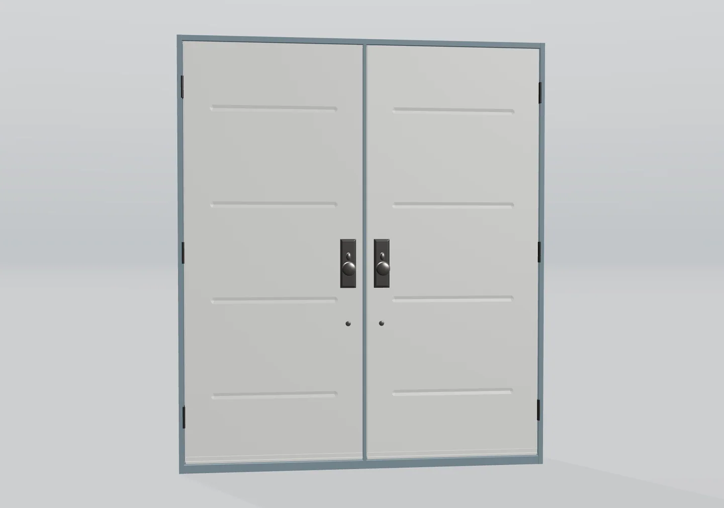3D view of a configurable door used to explain DACH: door and window configurators, custom software and rollout.