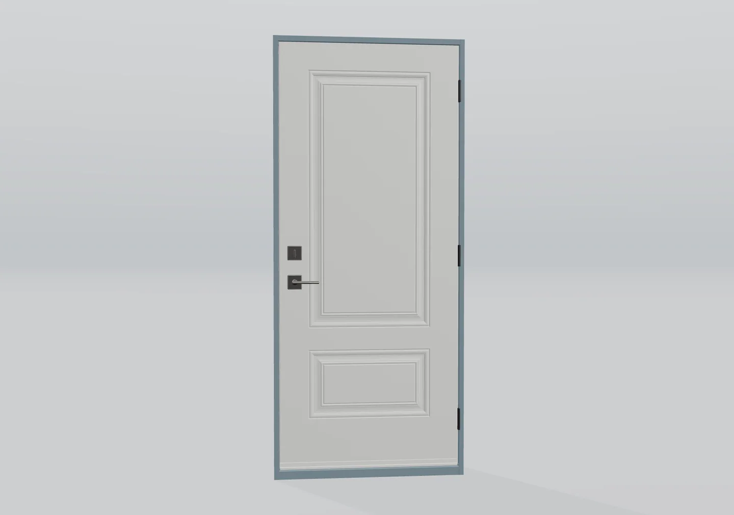 3D view of a configurable door used to explain Switzerland: custom 3D configurator software and rollout.